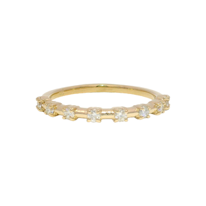 Lab Grown Diamond Station Band in 14K Yellow Gold Size 7