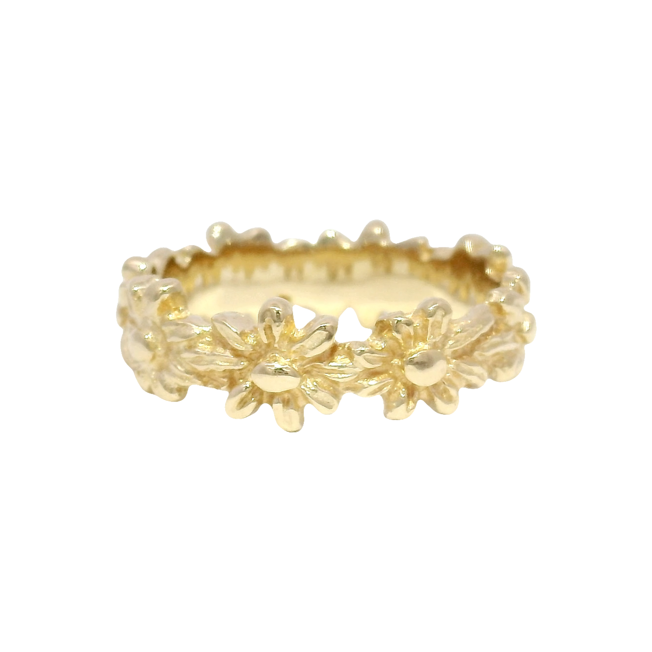James Avery Flower Style Fashion Ring in 14K Yellow Gold Size 7.5
