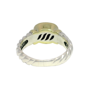 Vintage David Yurman Onyx Ring in Sterling Silver & 14K Yellow Gold Sz 8