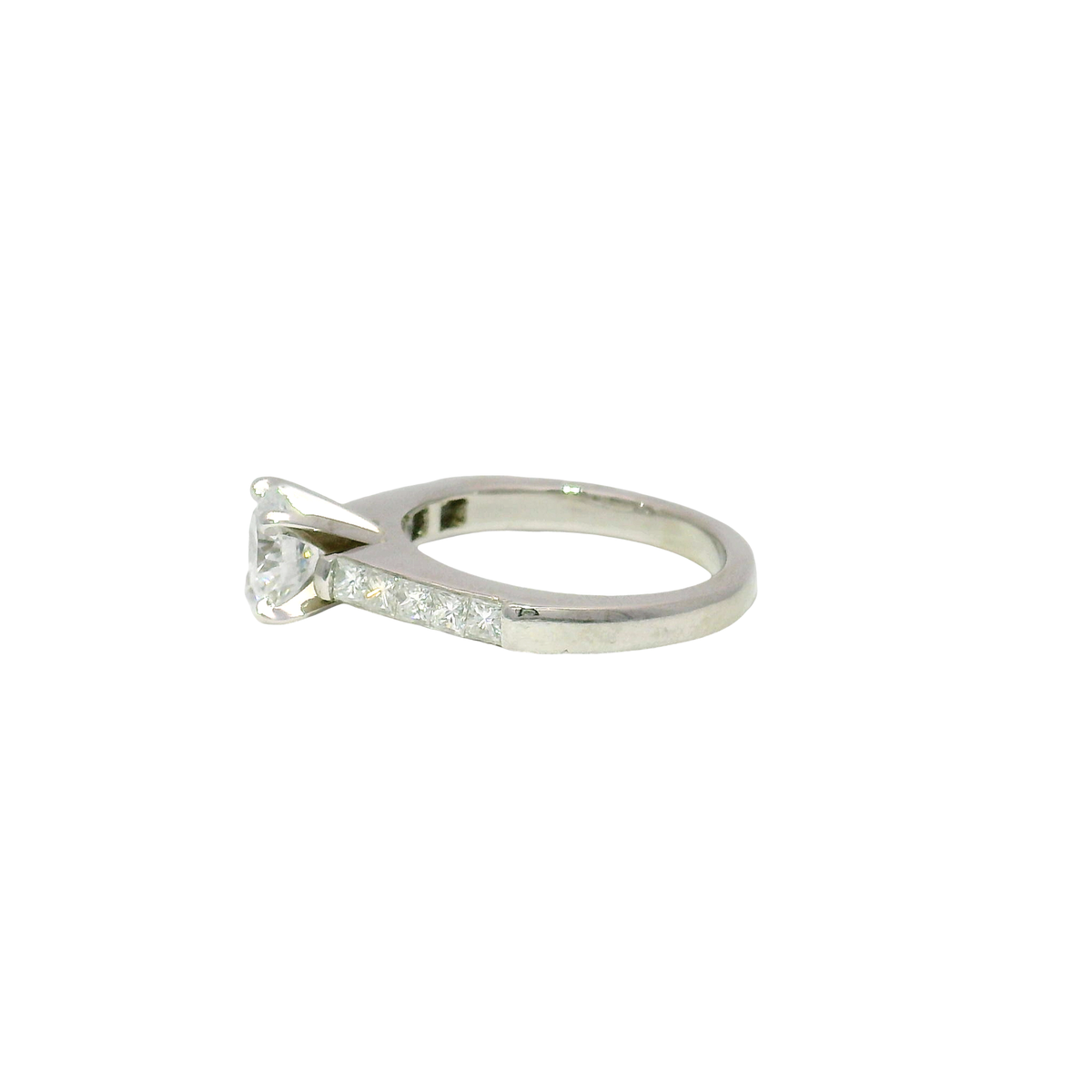 .82ct Round Diamond Set in Custom Platinum & Diamond Mounting Sz 4 3/4