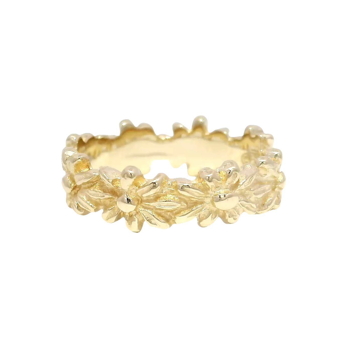 James Avery Flower Style Fashion Ring in 14K Yellow Gold Size 7.5