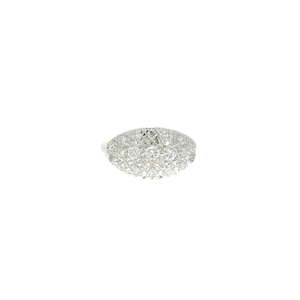 Vintage Style Natural Diamond Ring in 14K White Gold Sz 7