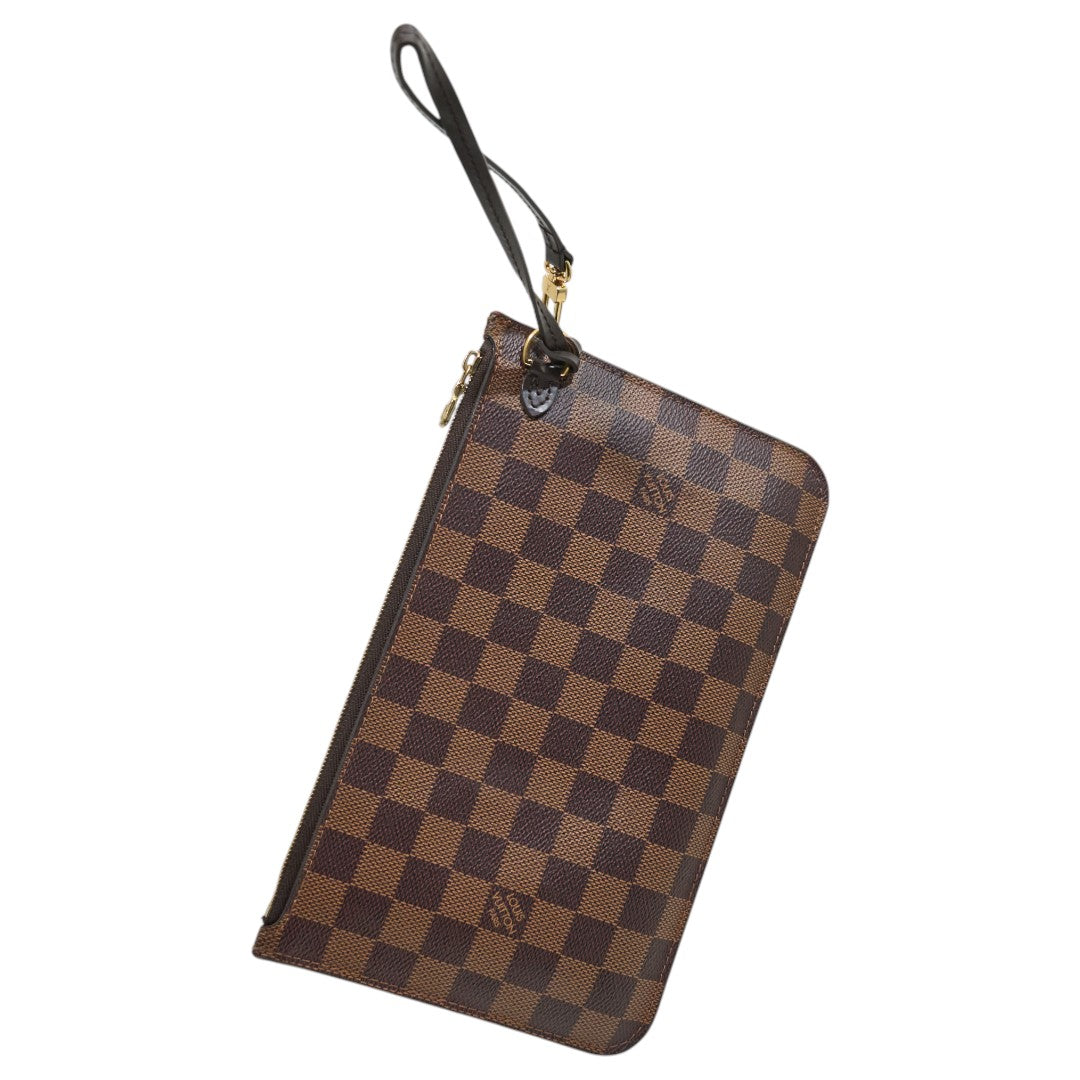 Louis Vuitton Neverfull MM/GM Pouch Damier Ebene Red