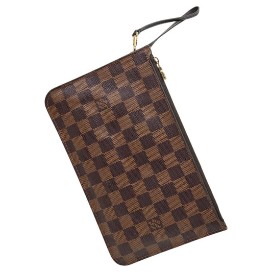 Louis Vuitton Neverfull MM/GM Pouch Damier Ebene Red