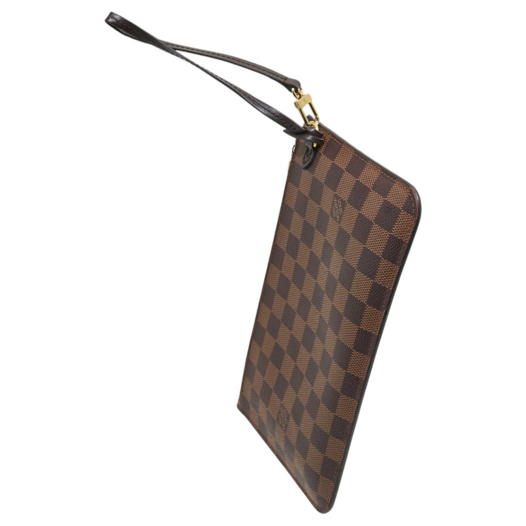 Louis Vuitton Neverfull MM/GM Pouch Damier Ebene Red