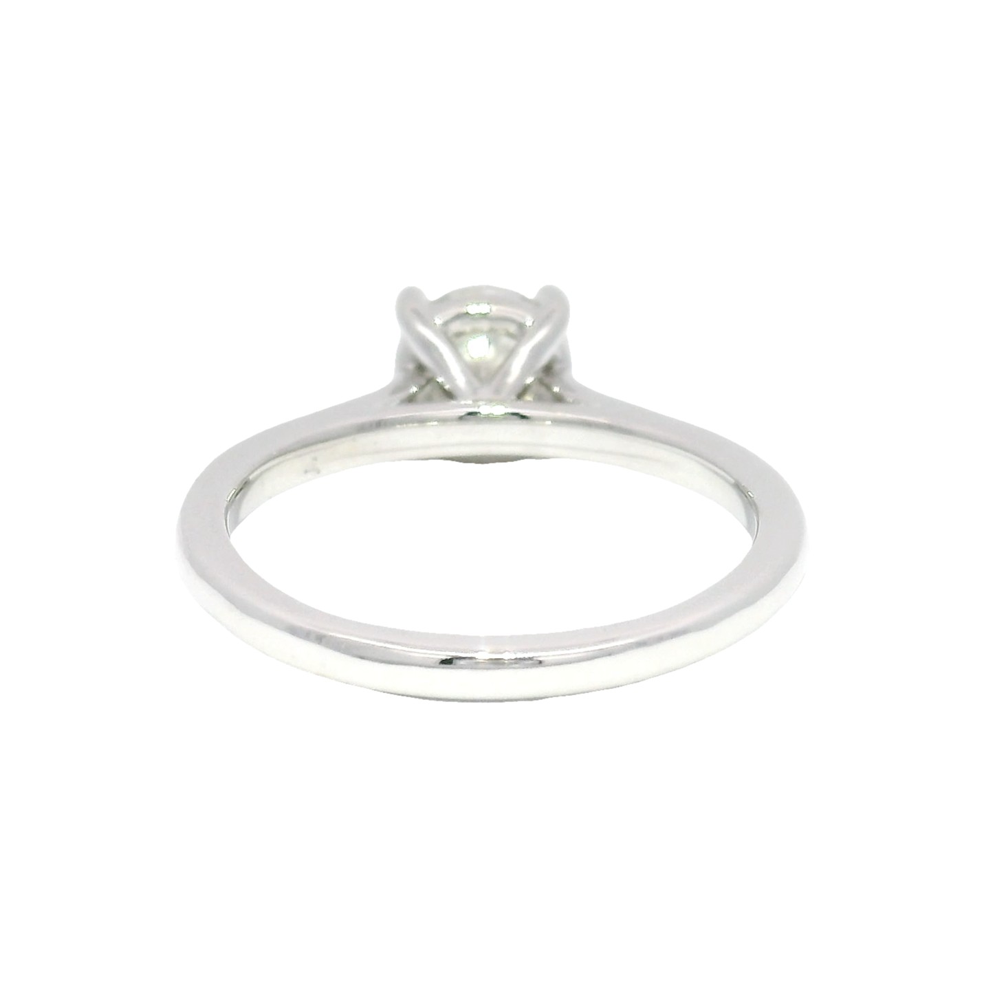 1.4ct. Natural Round Diamond in 14K White Gold Cathedral Mounting