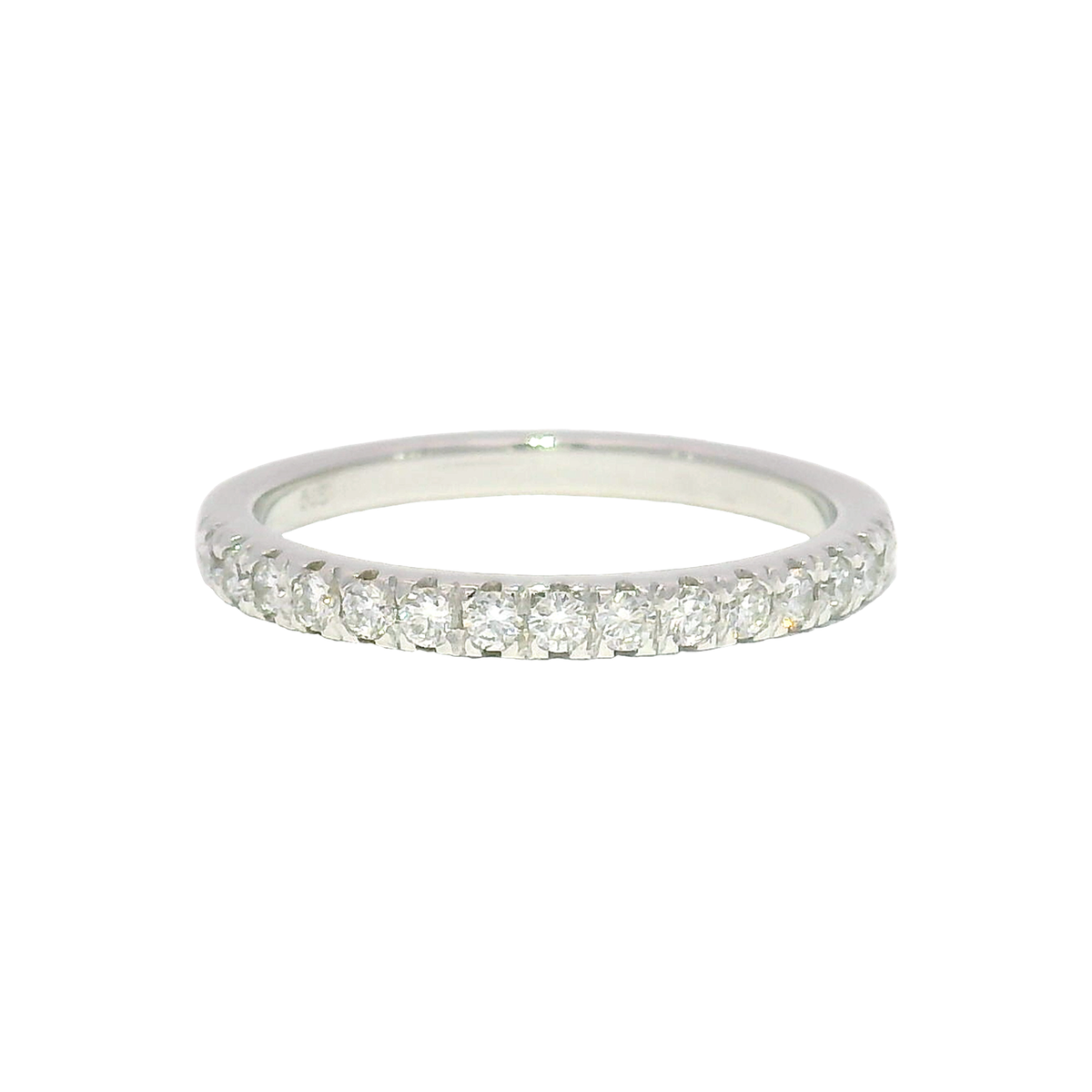 Lab Grown Diamond Band in 14K White Gold Size 8