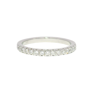 Lab Grown Diamond Band in 14K White Gold Size 8