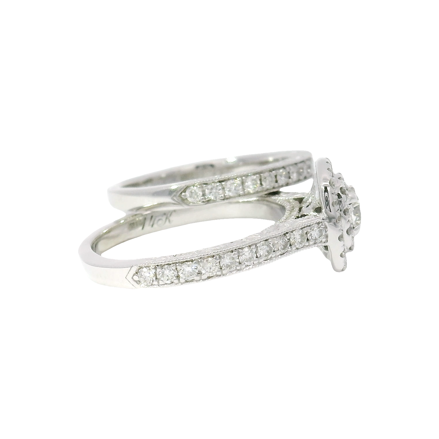 Neil Lane Natural Diamond Engagement Ring & Matching Band in 14K White Gold