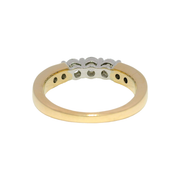 Natural Diamond Tiered Ring in 14K Yellow Gold Sz 7