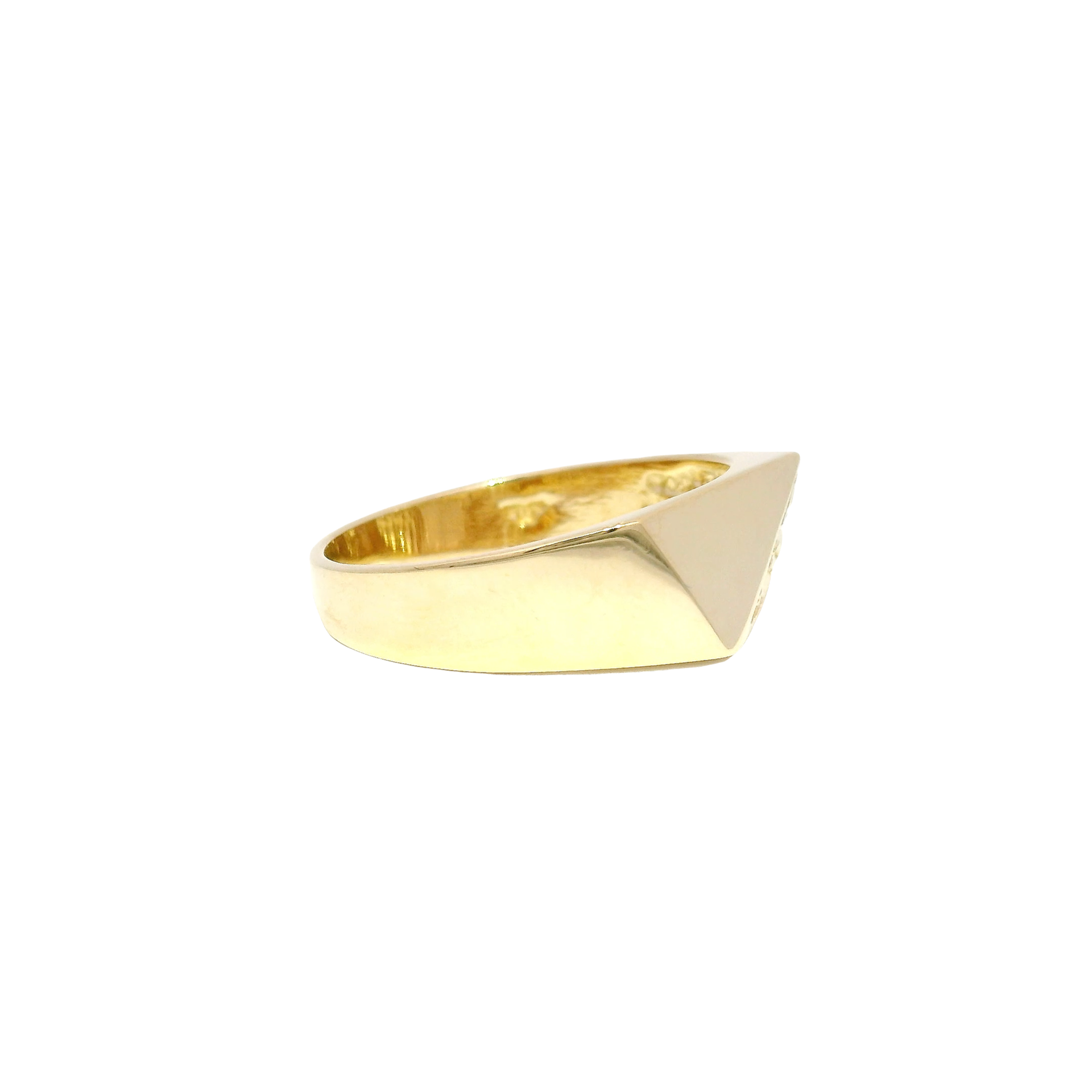 Geometric Nugget Style Men's Ring in 10K Yellow Gold Sz 11