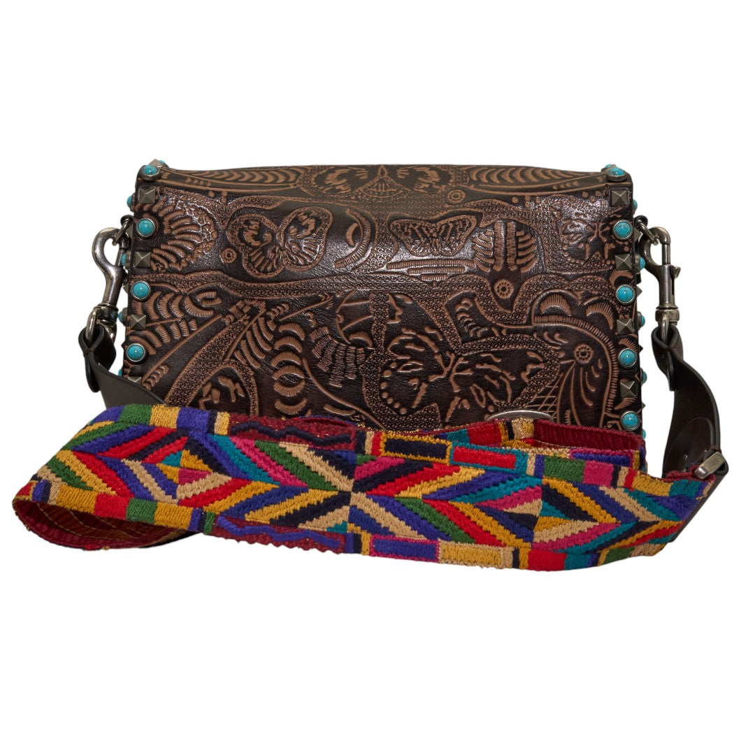 Valentino Guitar Rockstud Dark Brown