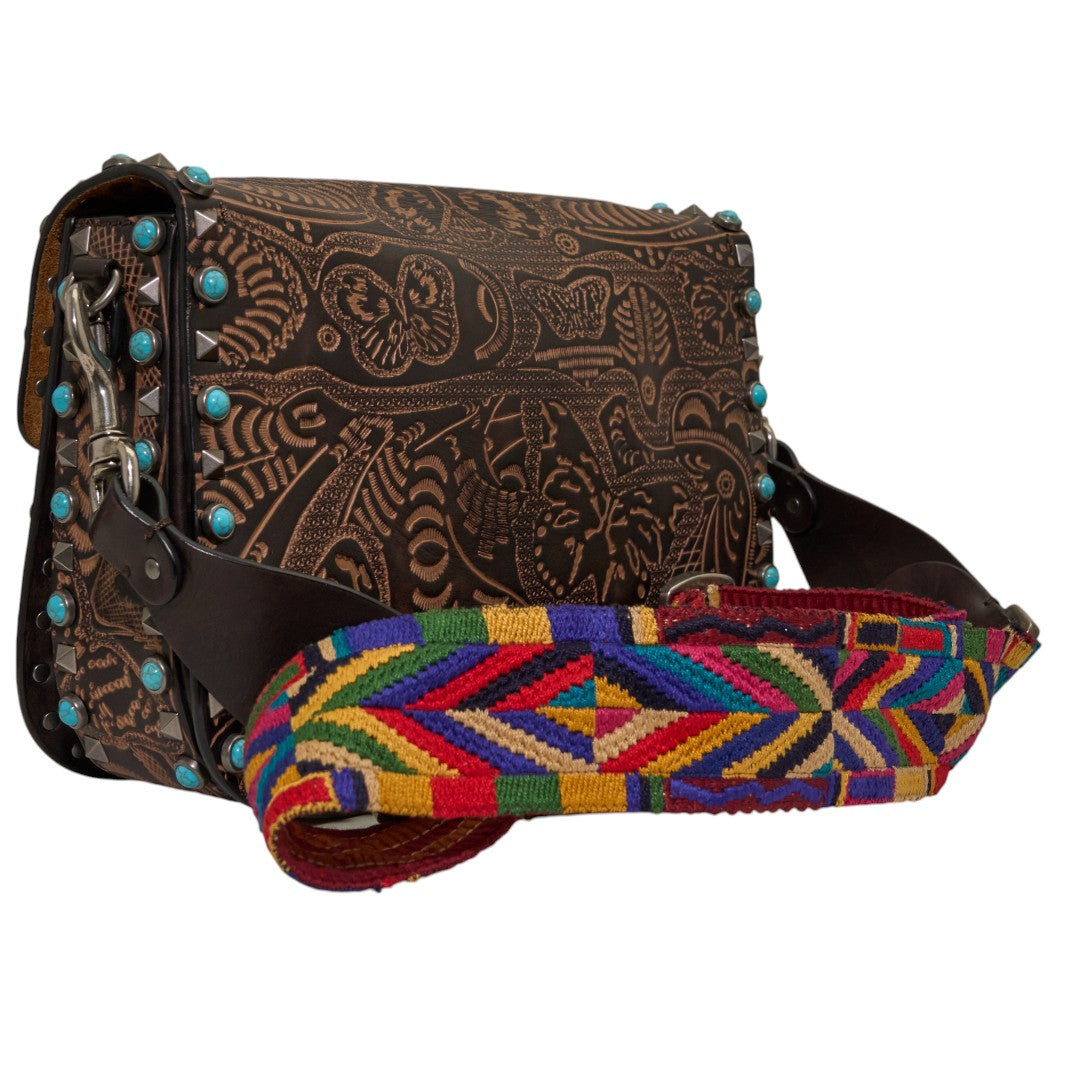 Valentino Guitar Rockstud Dark Brown