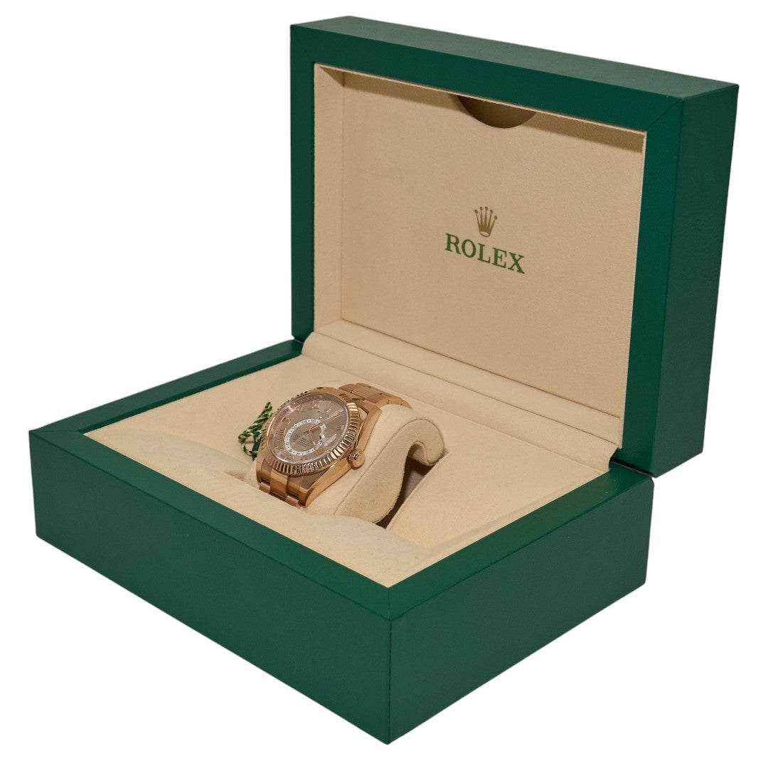 42mm Rolex Skydweller Rose Gold Sundust Roman Dial (2017)