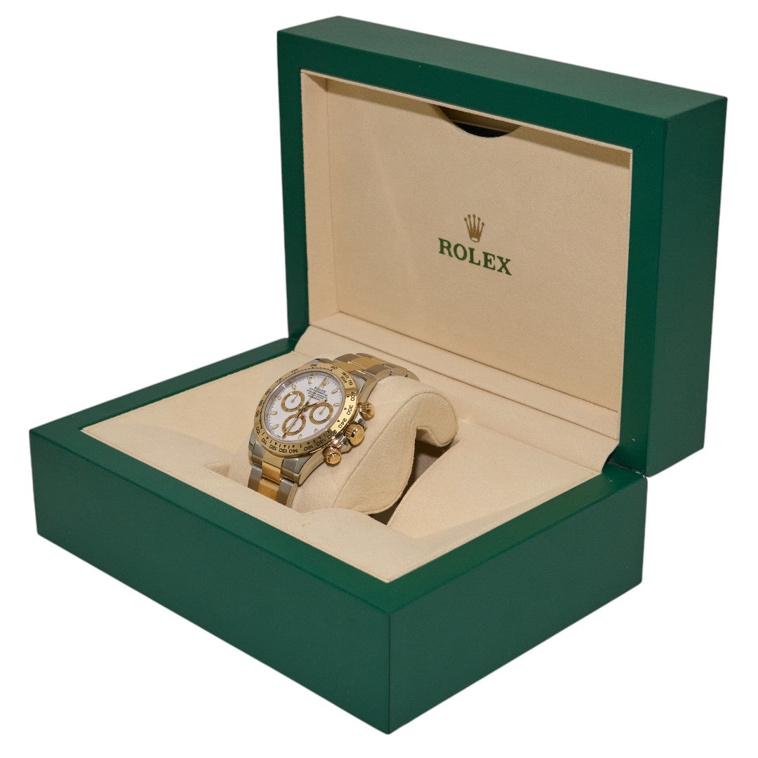40mm Rolex Daytona Two Tone White Dial