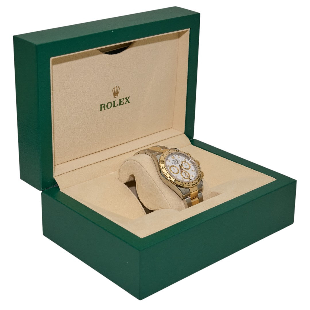 40mm Rolex Daytona Two Tone White Dial