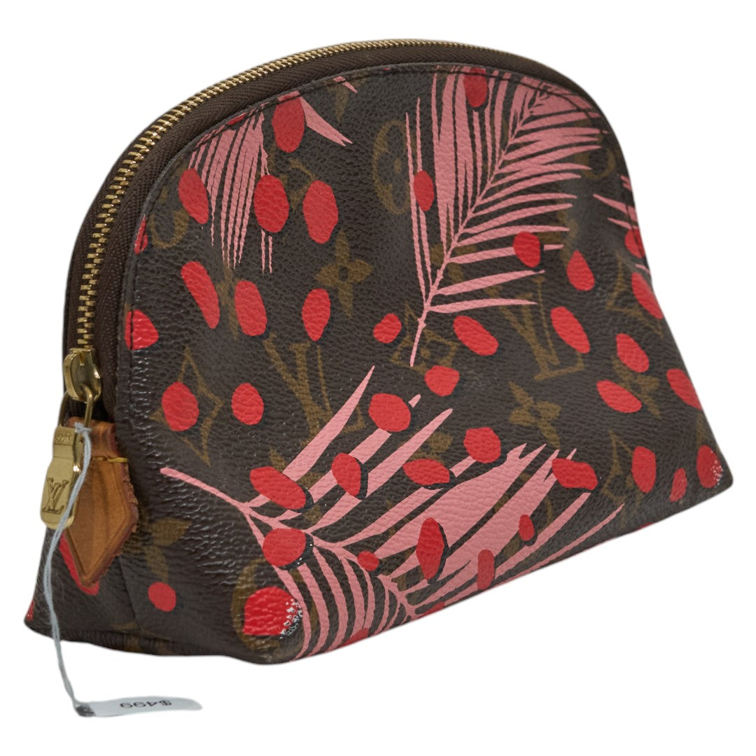 Louis Vuitton Cosmetic Pouch PM Monogram Jungle Dots Sugar Pink Poppy
