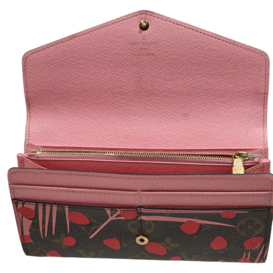 Louis Vuitton Sarah Wallet Monogram Jungle Dots Sugar Pink Poppy