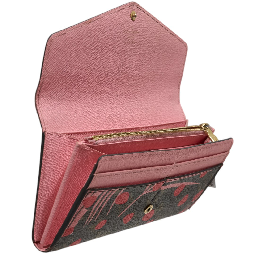 Louis Vuitton Sarah Wallet Monogram Jungle Dots Sugar Pink Poppy