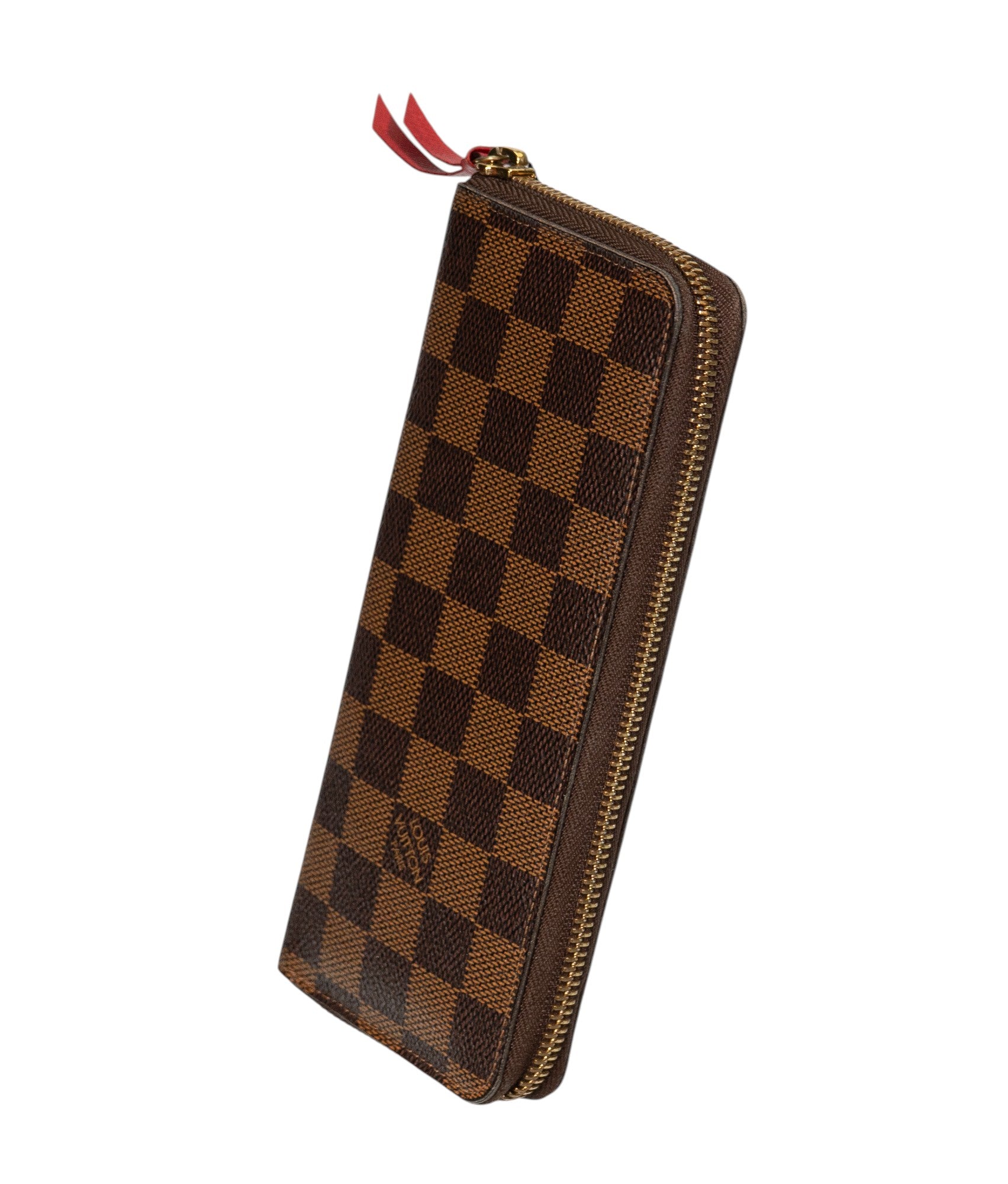 Louis Vuitton Clemence Wallet Damier Ebene Cherry