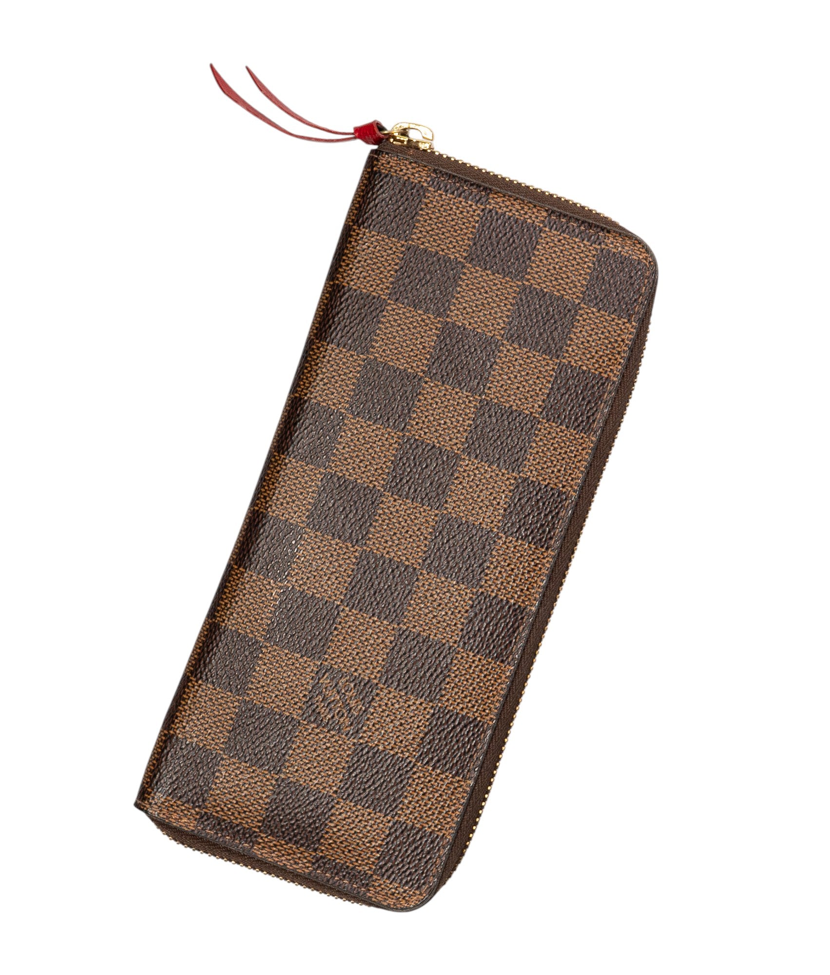 Louis Vuitton Clemence Wallet Damier Ebene Cherry
