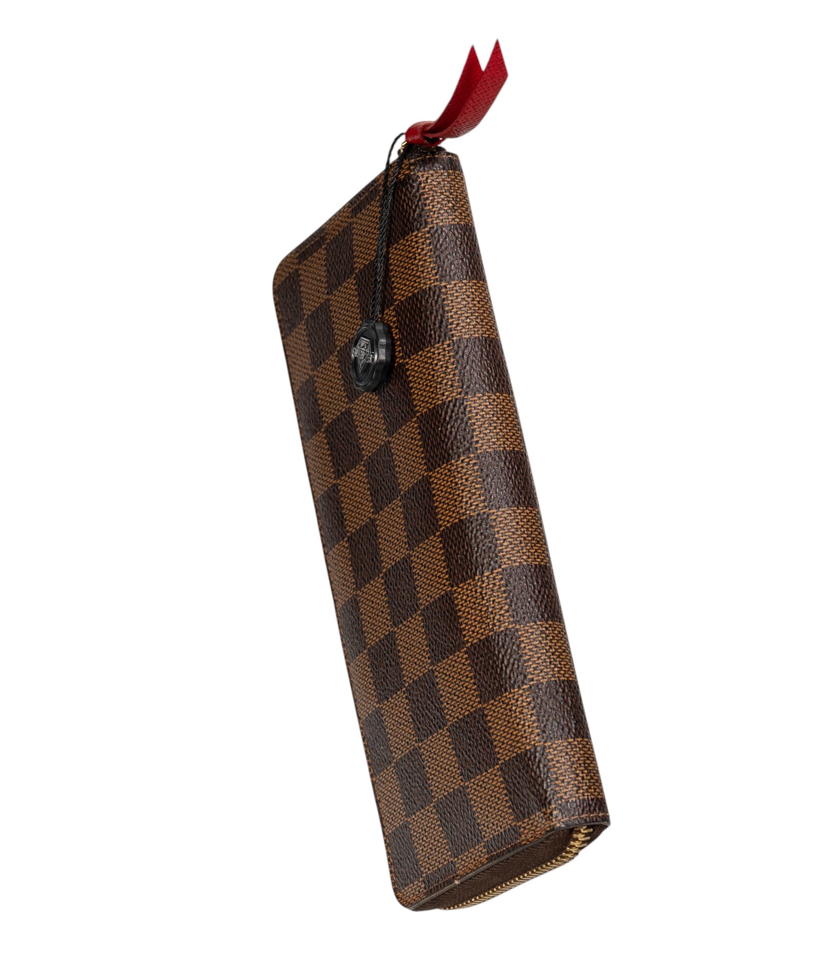 Louis Vuitton Clemence Wallet Damier Ebene Cherry