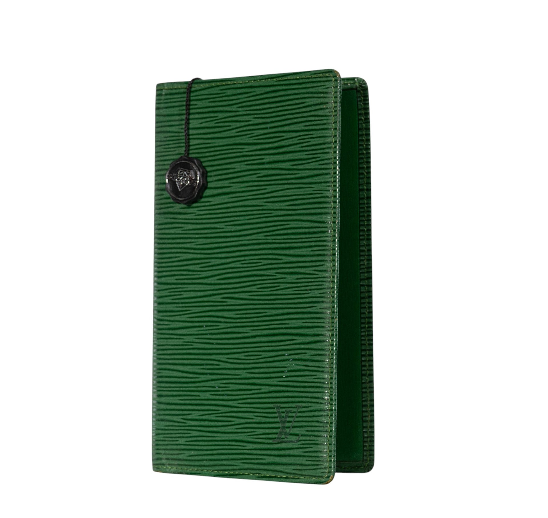 Louis Vuitton Green Epi Leather Vintage Checkbook