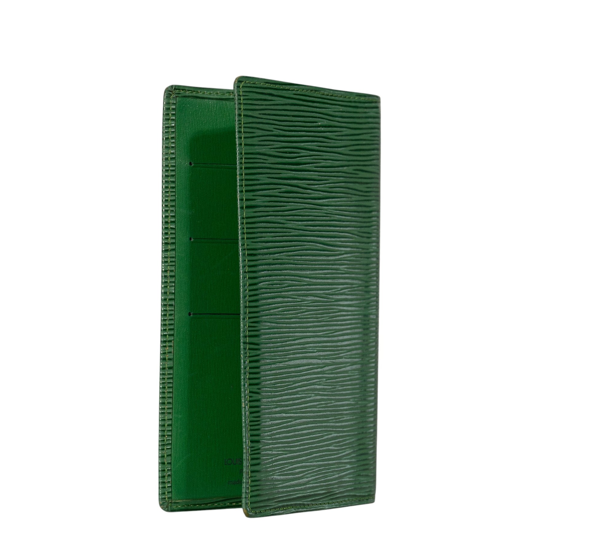 Louis Vuitton Green Epi Leather Vintage Checkbook