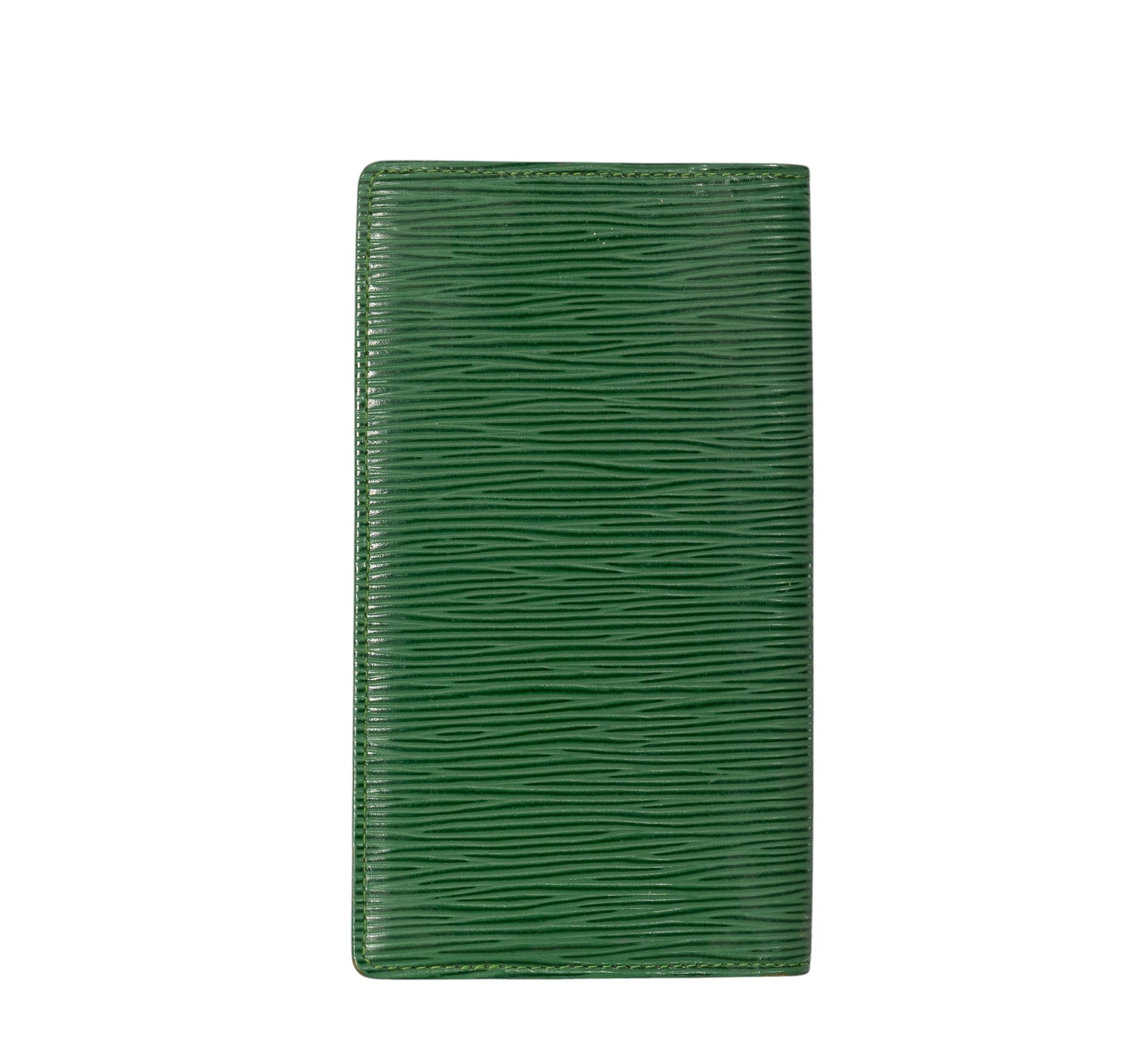 Louis Vuitton Green Epi Leather Vintage Checkbook
