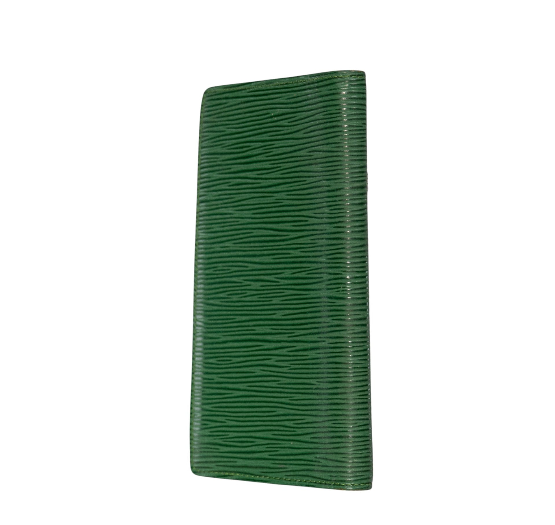 Louis Vuitton Green Epi Leather Vintage Checkbook
