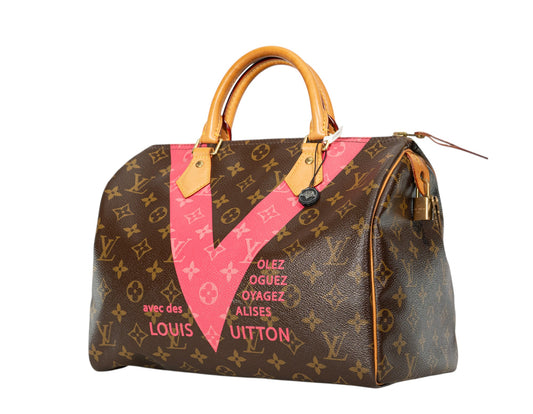 Louis Vuitton Speedy 30 Monogram V Pink Grenade