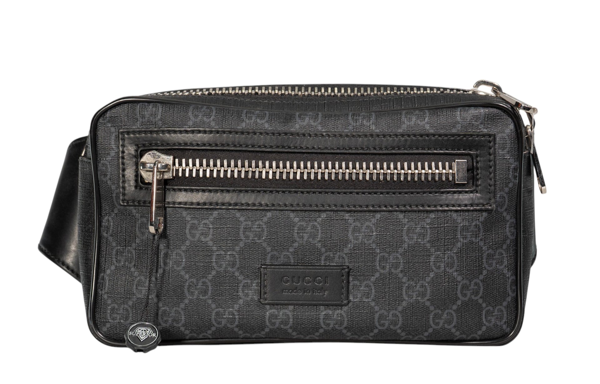 Gucci Black GG Supreme Canvas Belt Bag
