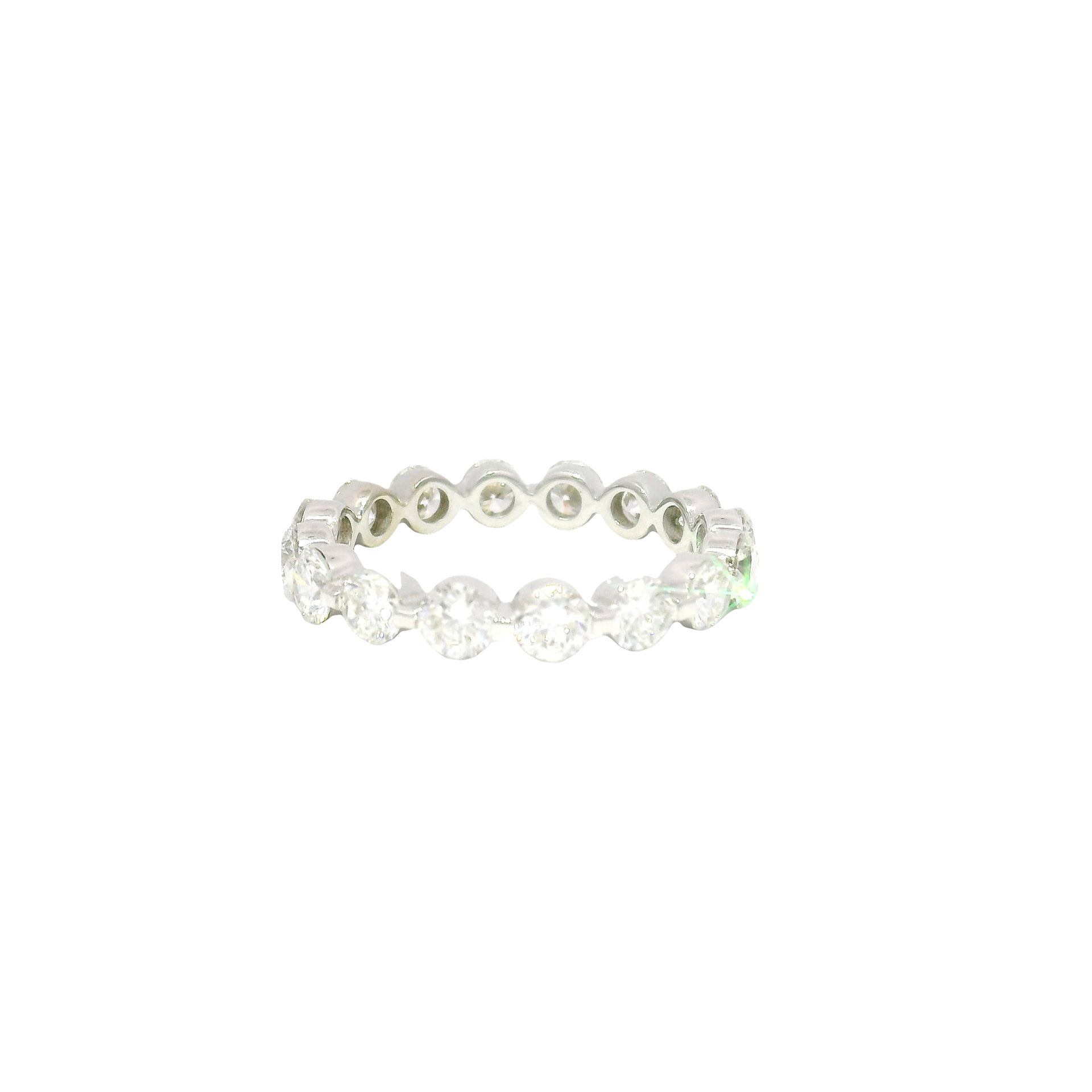 Shared Prong Lab Grown Diamond Band in 14K White Gold