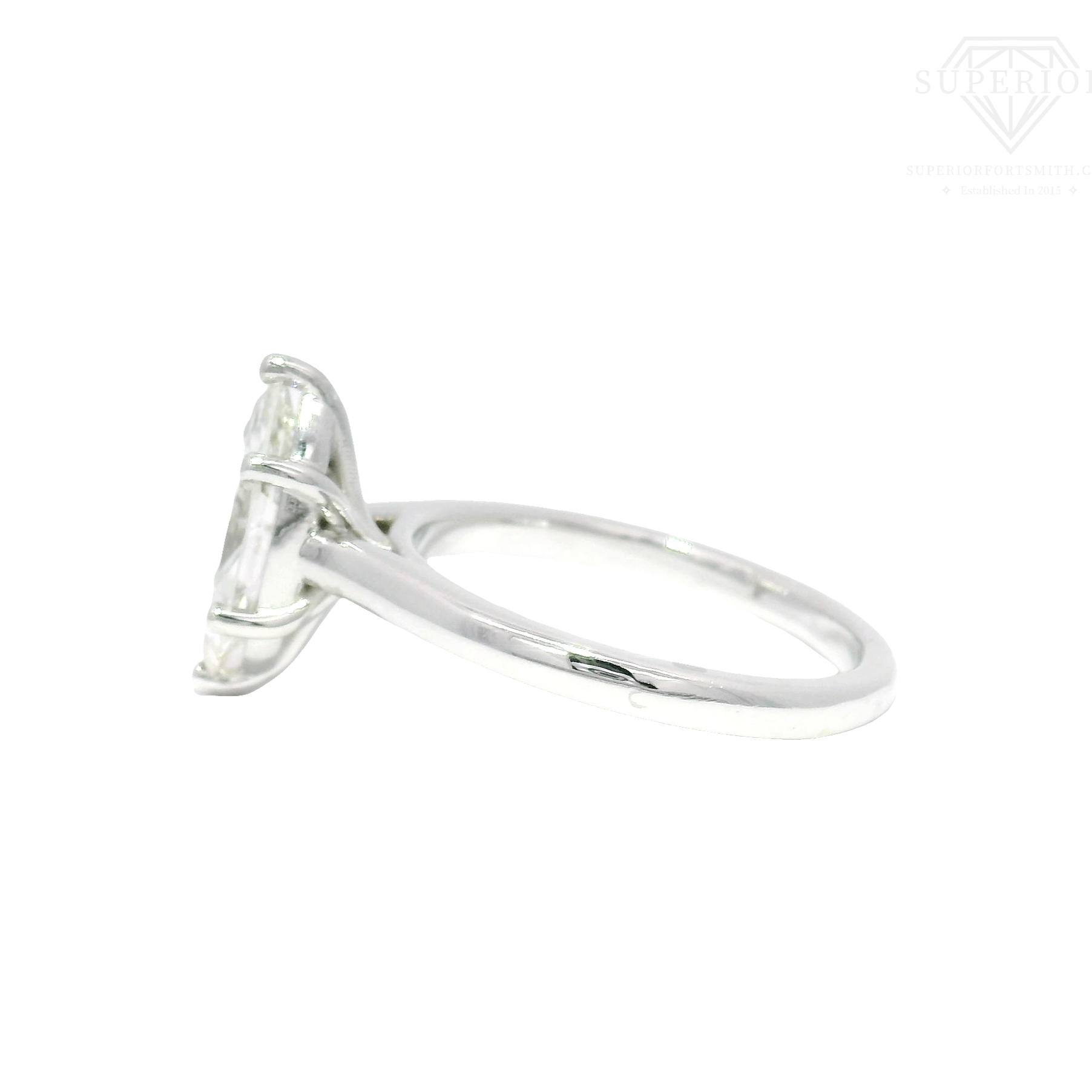 1.25ct. Natural Marquise Cut Diamond in 14K White Gold Cathedral