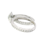 Neil Lane Natural Diamond Engagement Ring & Matching Band in 14K White Gold Sz 7
