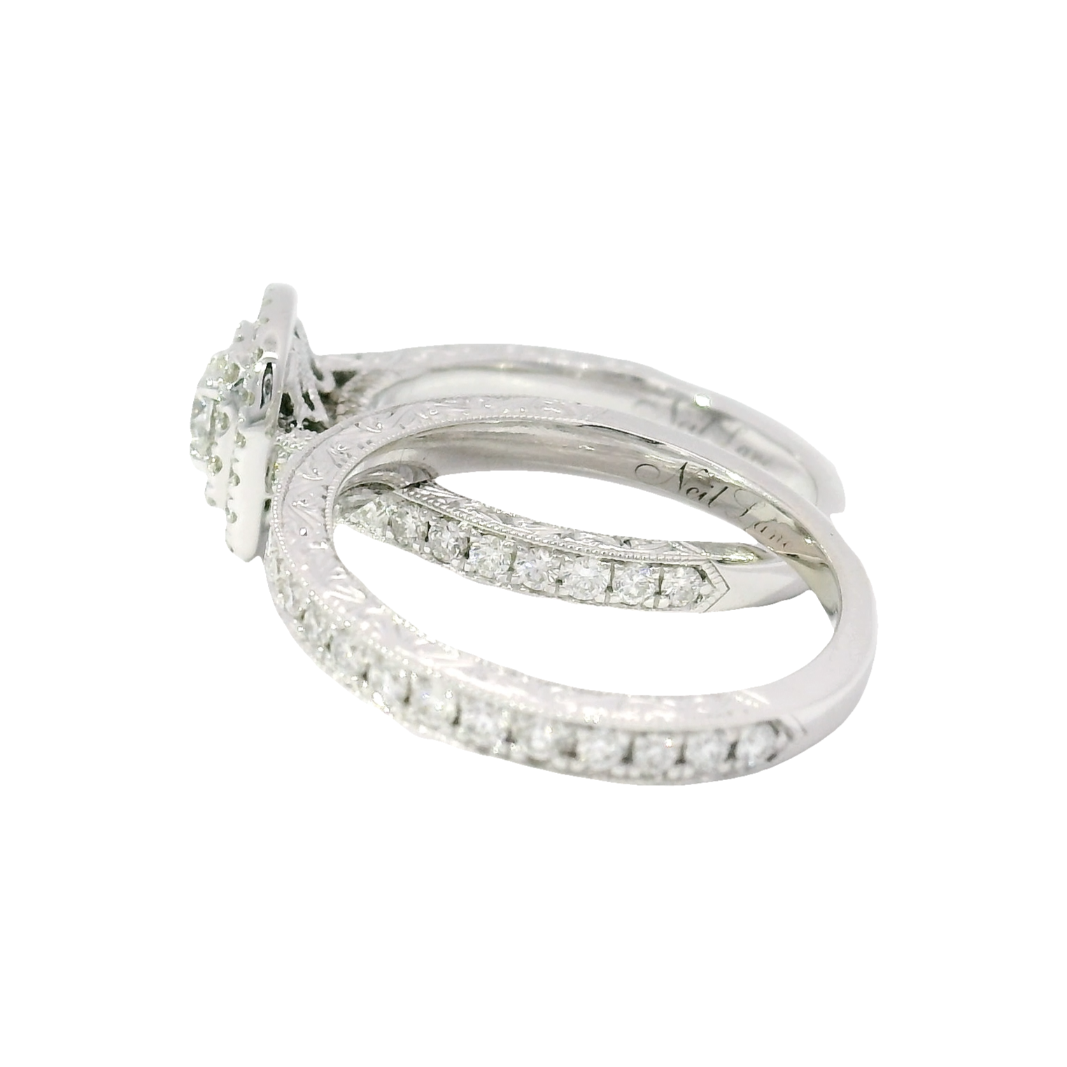 Neil Lane Natural Diamond Engagement Ring & Matching Band in 14K White Gold