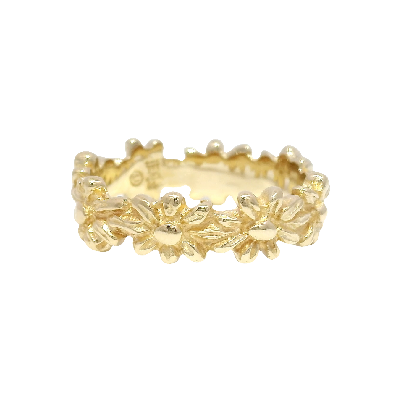 James Avery Flower Style Fashion Ring in 14K Yellow Gold Size 7.5