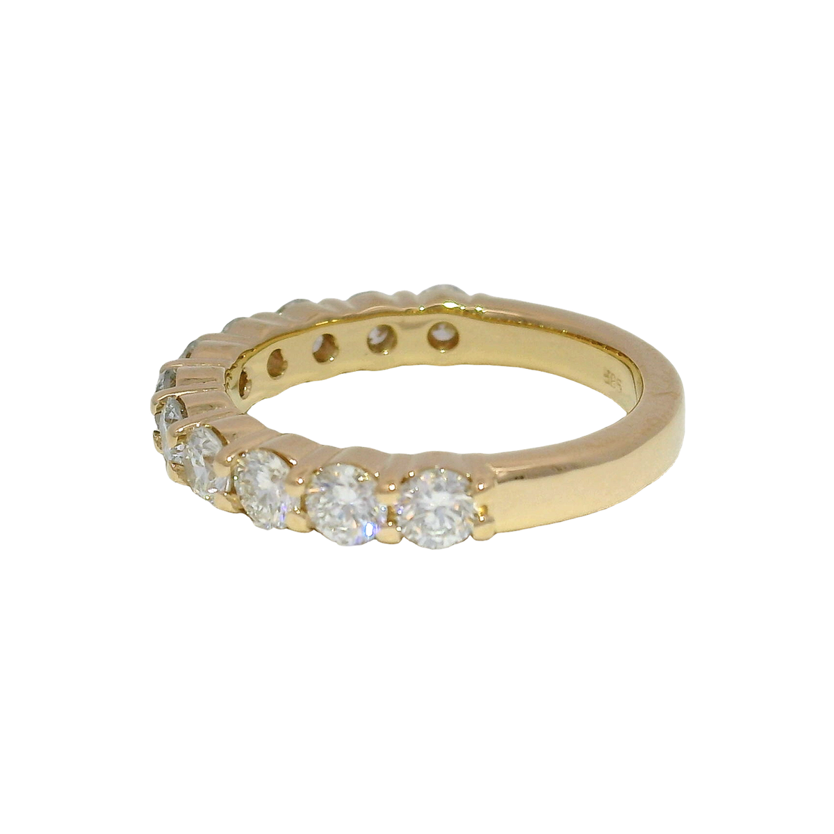 1.1cttw. F VS Lab Grown Diamond Band in 14K Yellow Gold Size 7