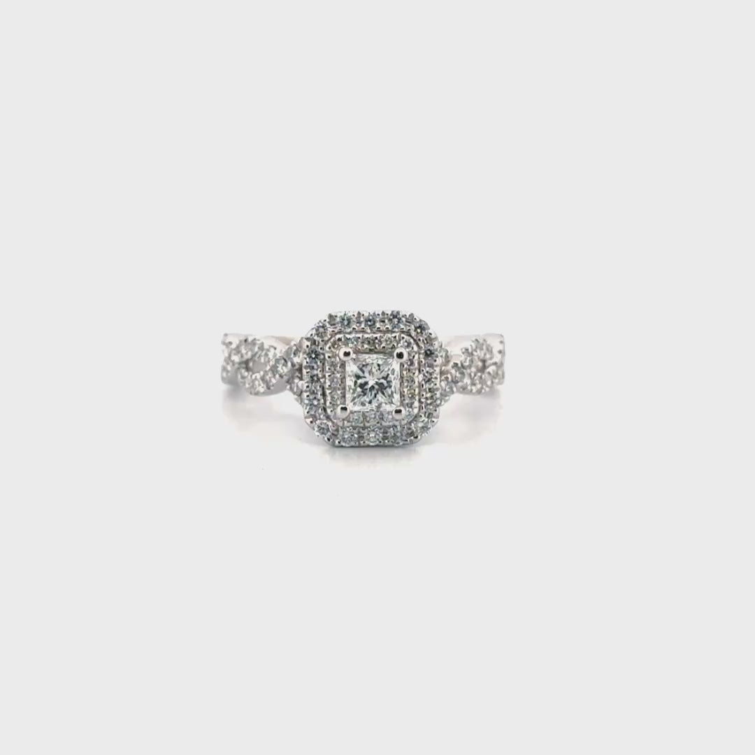 Natural Diamond Vera Wang Engagement Set in 14K White Gold
