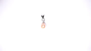 Cultured Fresh Water Pearl Dangle Pendant in 18K White Gold