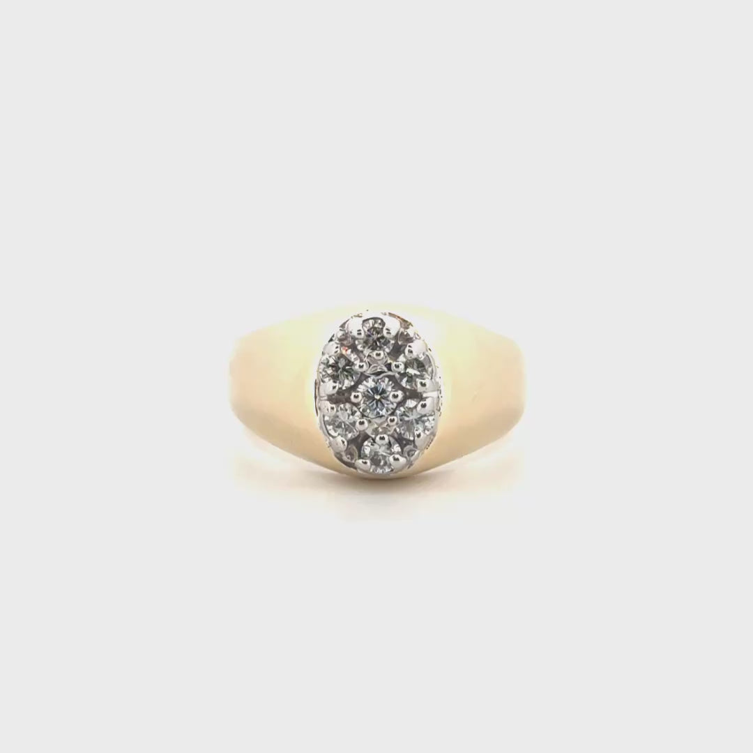 Natural Diamond Men's Ring Set in 14K Yellow Gold