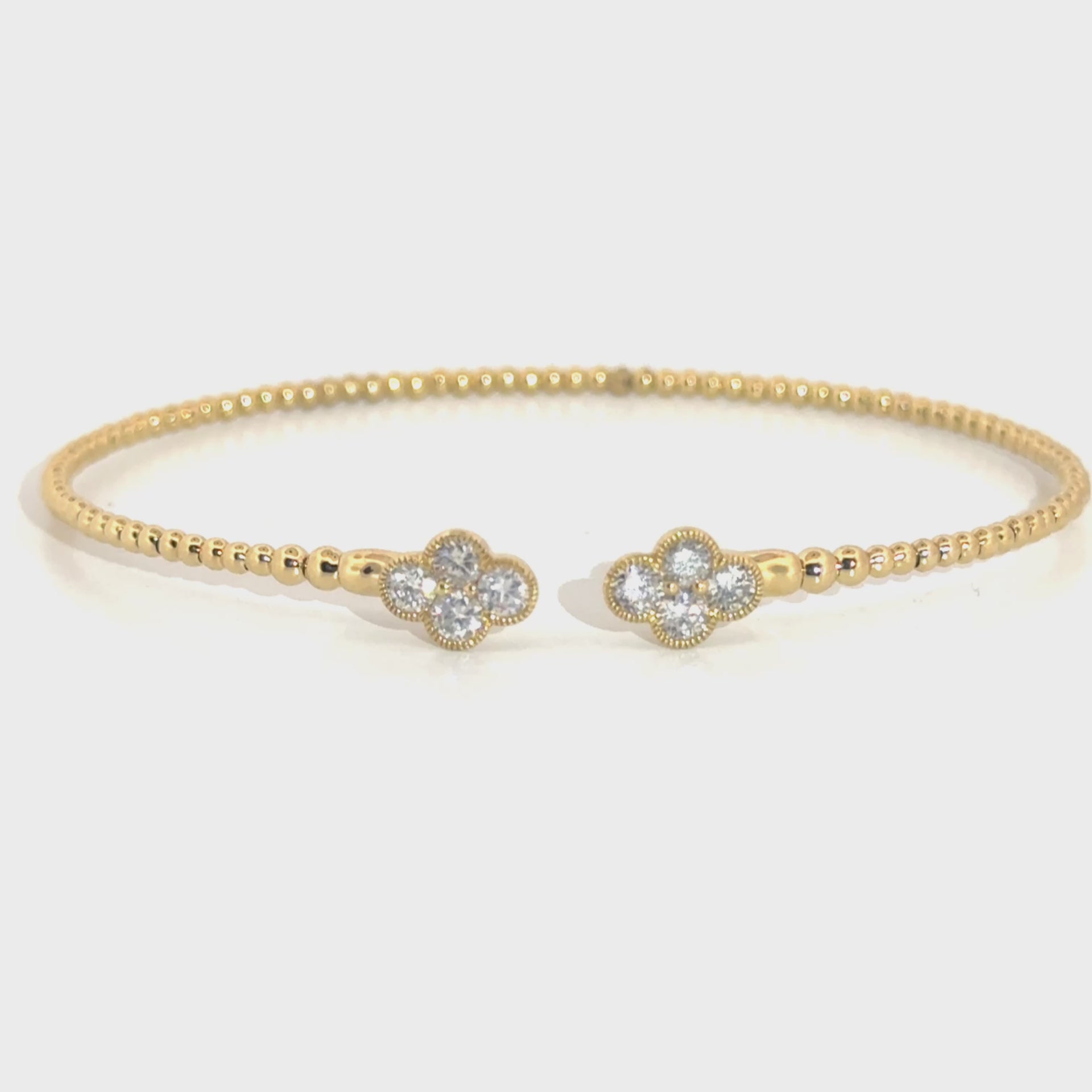 .70cttw. Diamond Flexible Bangle in 14K Yellow Gold