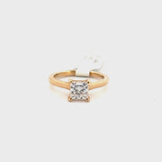 1.32ct. F VS1 Lab Grown Princess Cut Solitaire Sz 7