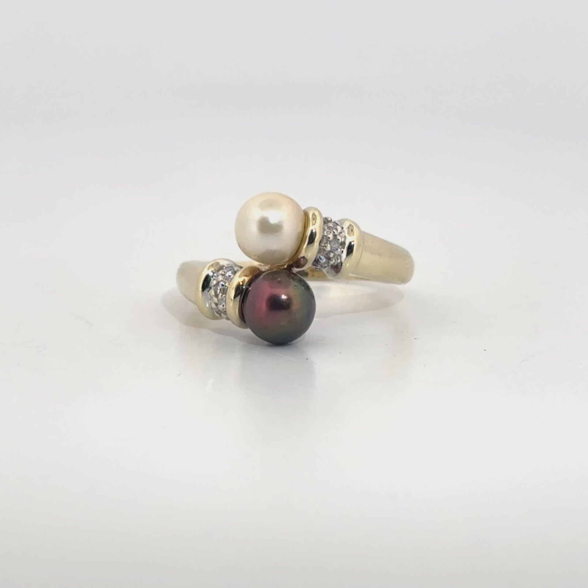 Opal Bypass Ring in 14K Yellow Gold