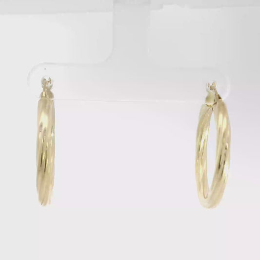 14K Yellow Gold Hoop Earrings