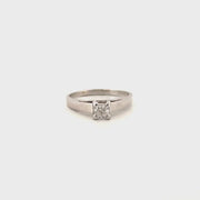 Natural Diamond Ring in 14K White Gold Sz 6.5