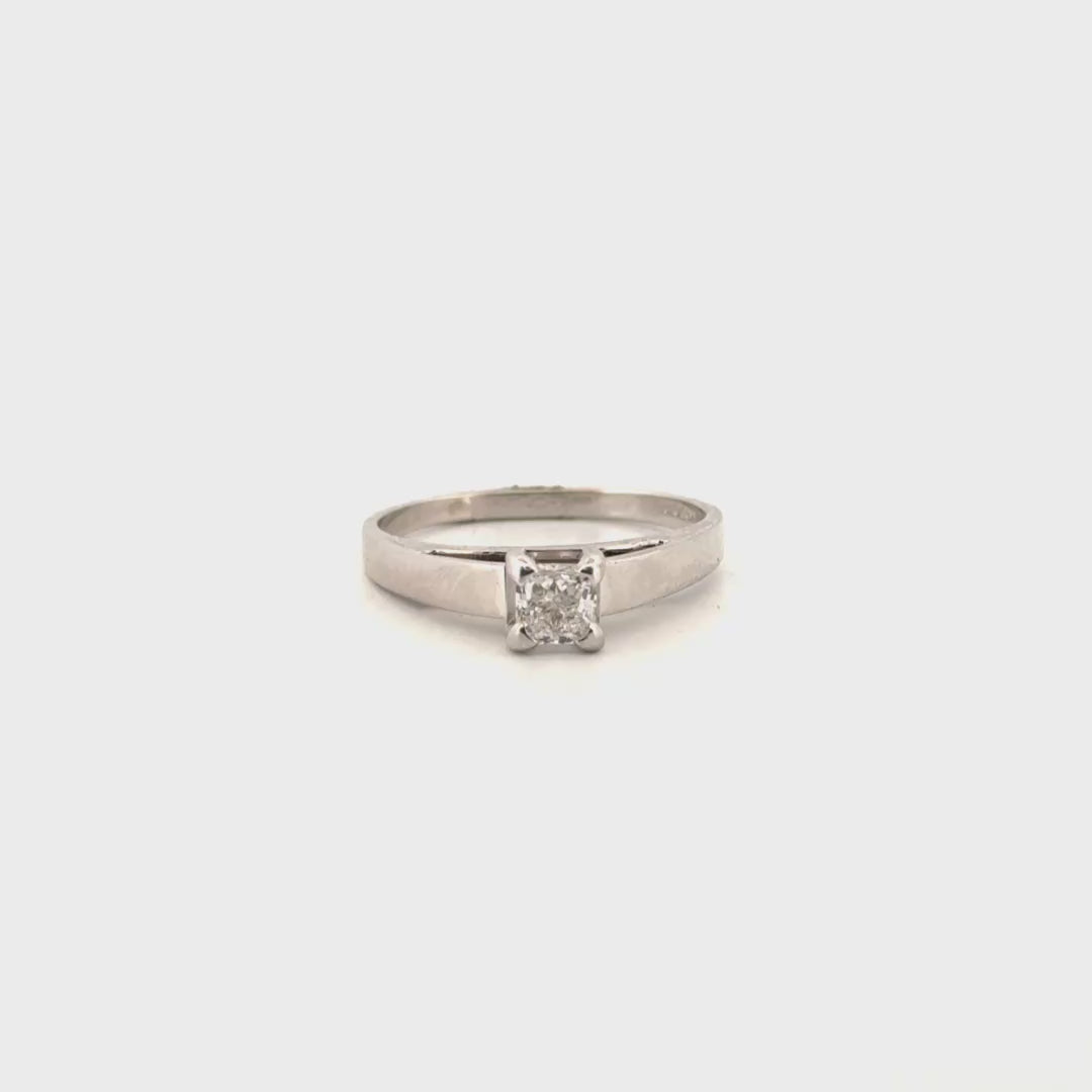 Natural Diamond Ring in 14K White Gold