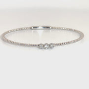 .25cttw. Diamond Flexible Bangle in 14K White Gold