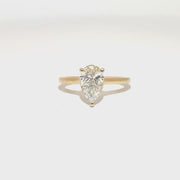 1.61ct. E VVS2 Lab Grown Pear Shape Diamond Engagement Ring in 14K Yellow Gold