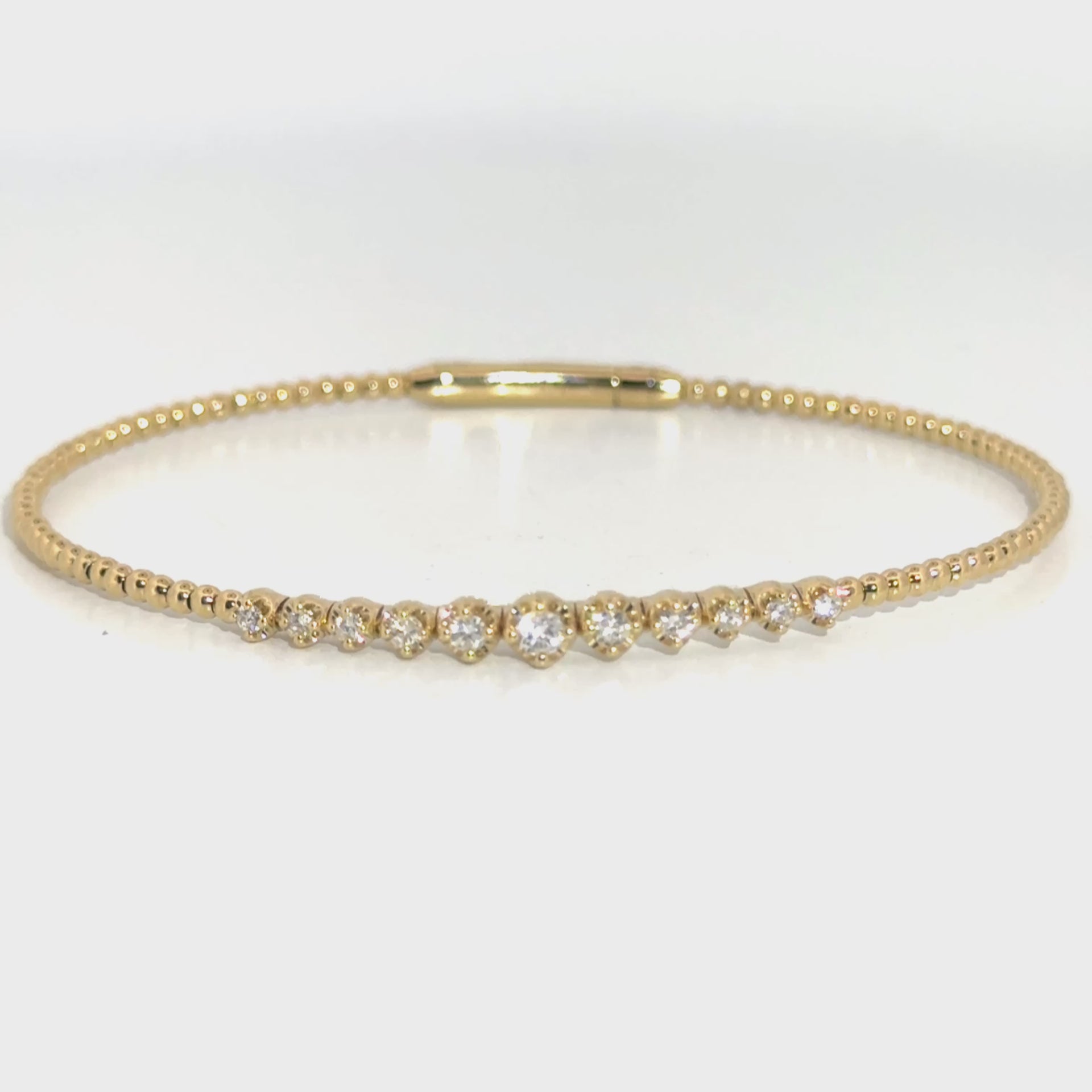 .30cttw. Diamond Flexible Bangle in 14K White Gold